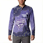Hobart Hurricanes NAIDOC Week 2026 Custom Button Sweatshirt 50 Years Deadly Indigenous Art Glitter Effect
