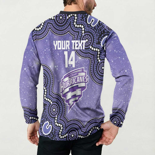 Hobart Hurricanes NAIDOC Week 2026 Custom Button Sweatshirt 50 Years Deadly Indigenous Art Glitter Effect