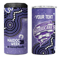 Hobart Hurricanes NAIDOC Week 2026 Custom 4 in 1 Can Cooler Tumbler 50 Years Deadly Indigenous Art Glitter Effect