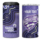 Hobart Hurricanes NAIDOC Week 2026 Custom 4 in 1 Can Cooler Tumbler 50 Years Deadly Indigenous Art Glitter Effect