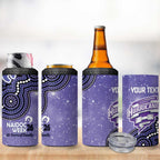 Hobart Hurricanes NAIDOC Week 2026 Custom 4 in 1 Can Cooler Tumbler 50 Years Deadly Indigenous Art Glitter Effect