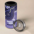 Hobart Hurricanes NAIDOC Week 2026 Custom 4 in 1 Can Cooler Tumbler 50 Years Deadly Indigenous Art Glitter Effect