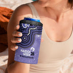 Hobart Hurricanes NAIDOC Week 2026 Custom 4 in 1 Can Cooler Tumbler 50 Years Deadly Indigenous Art Glitter Effect
