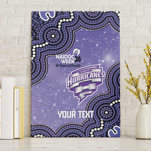 Hobart Hurricanes NAIDOC Week 2026 Custom Canvas Wall Art 50 Years Deadly Indigenous Art Glitter Effect