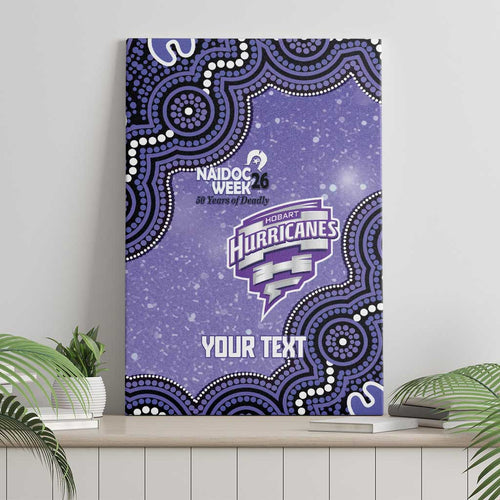 Hobart Hurricanes NAIDOC Week 2026 Custom Canvas Wall Art 50 Years Deadly Indigenous Art Glitter Effect