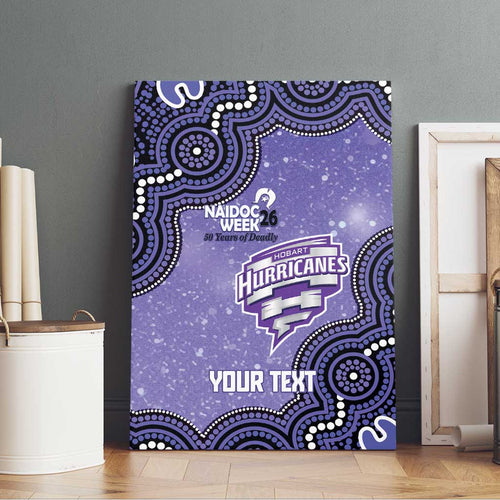 Hobart Hurricanes NAIDOC Week 2026 Custom Canvas Wall Art 50 Years Deadly Indigenous Art Glitter Effect