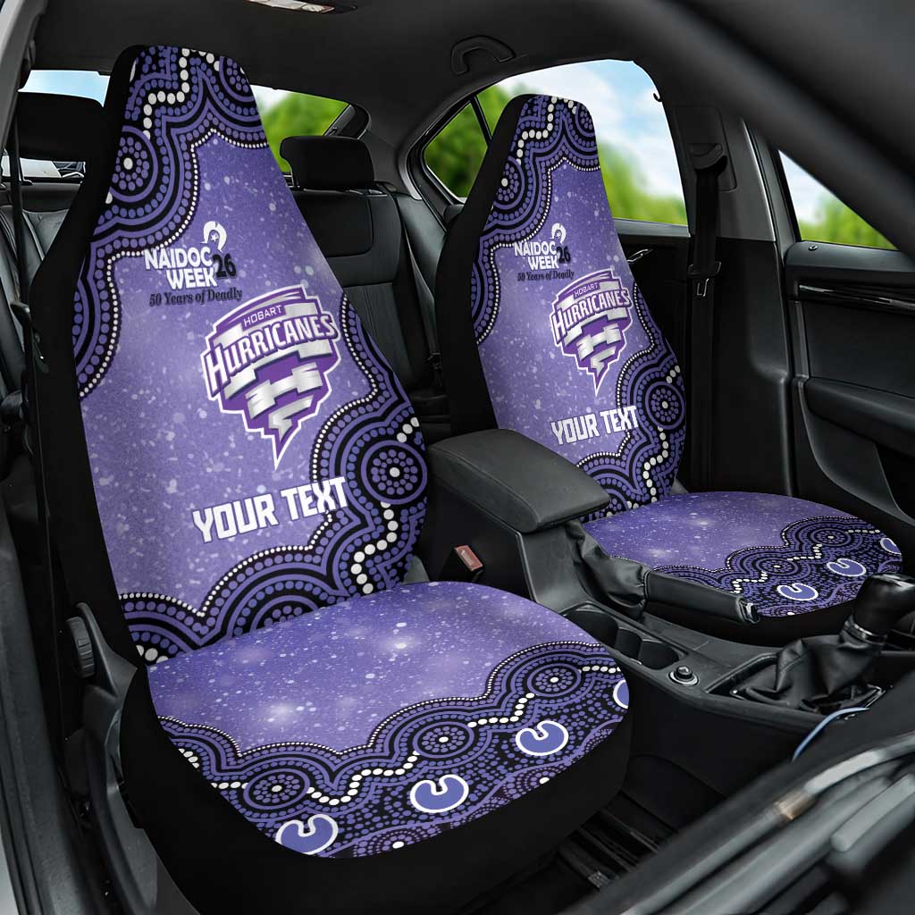 Hobart Hurricanes NAIDOC Week 2026 Custom Car Seat Cover 50 Years Deadly Indigenous Art Glitter Effect