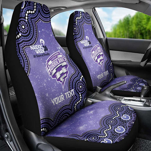 Hobart Hurricanes NAIDOC Week 2026 Custom Car Seat Cover 50 Years Deadly Indigenous Art Glitter Effect