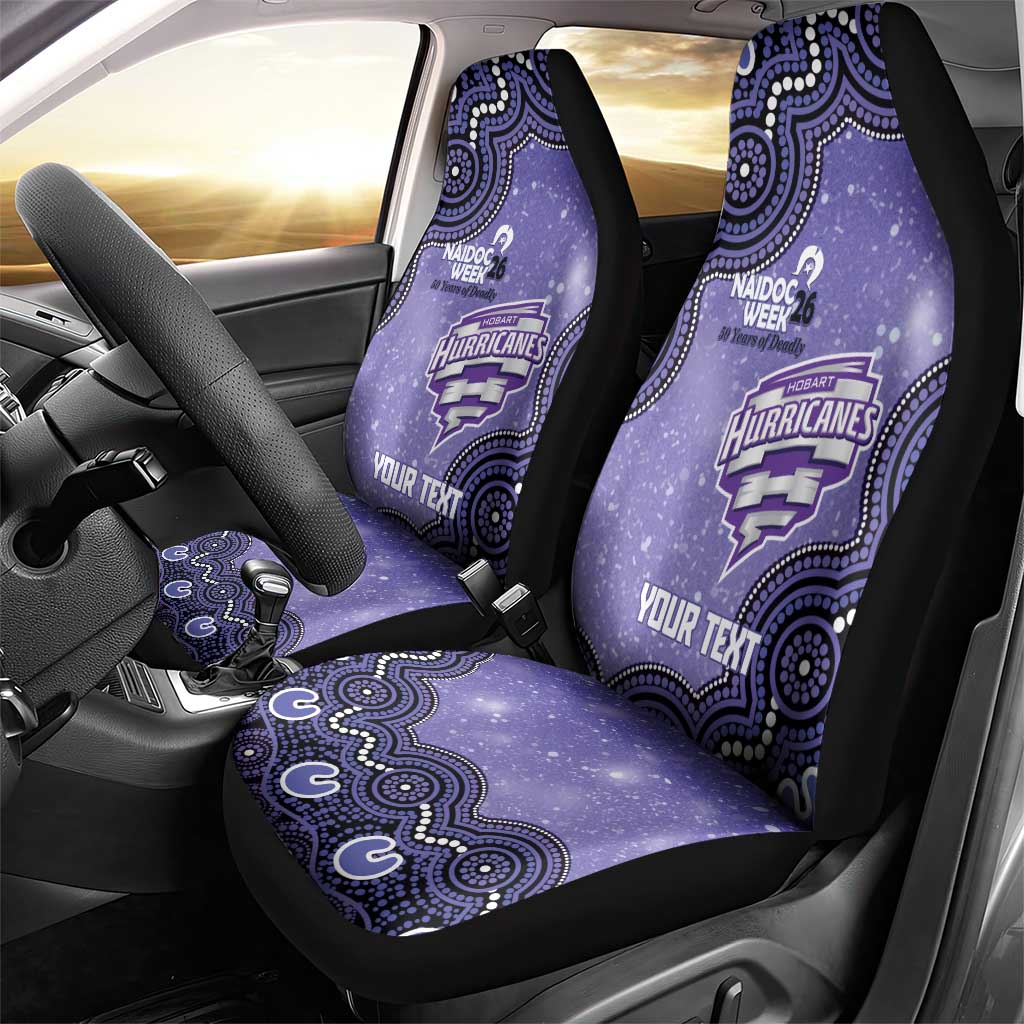 Hobart Hurricanes NAIDOC Week 2026 Custom Car Seat Cover 50 Years Deadly Indigenous Art Glitter Effect