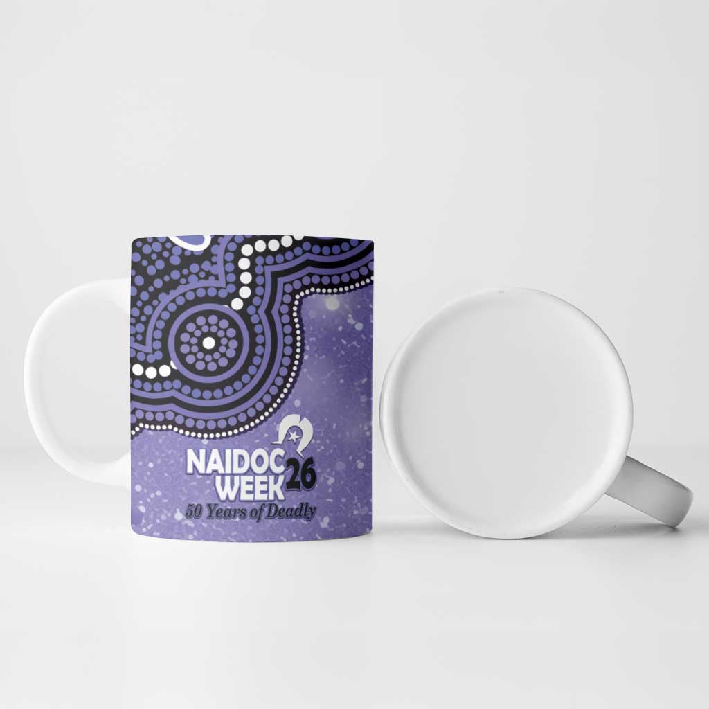 Hobart Hurricanes NAIDOC Week 2026 Custom Ceramic Mug 50 Years Deadly Indigenous Art Glitter Effect