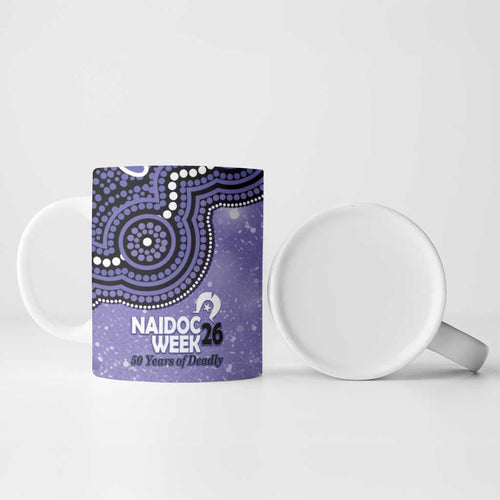 Hobart Hurricanes NAIDOC Week 2026 Custom Ceramic Mug 50 Years Deadly Indigenous Art Glitter Effect