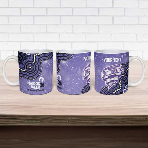 Hobart Hurricanes NAIDOC Week 2026 Custom Ceramic Mug 50 Years Deadly Indigenous Art Glitter Effect