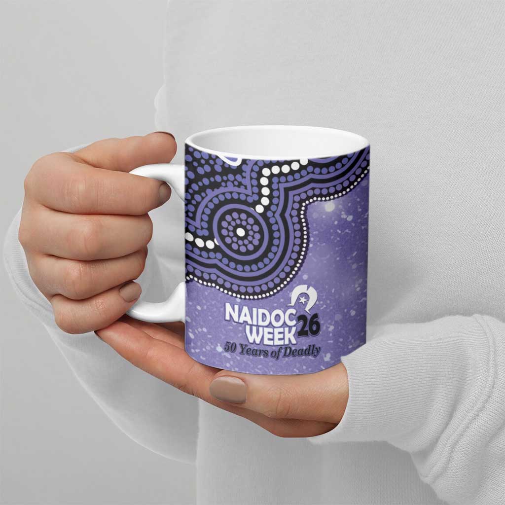 Hobart Hurricanes NAIDOC Week 2026 Custom Ceramic Mug 50 Years Deadly Indigenous Art Glitter Effect