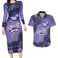 Hobart Hurricanes NAIDOC Week 2026 Custom Couples Matching Long Sleeve Bodycon Dress and Hawaiian Shirt 50 Years Deadly Indigenous Art Glitter Effect