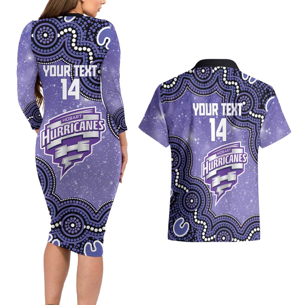 Hobart Hurricanes NAIDOC Week 2026 Custom Couples Matching Long Sleeve Bodycon Dress and Hawaiian Shirt 50 Years Deadly Indigenous Art Glitter Effect