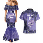 Hobart Hurricanes NAIDOC Week 2026 Custom Couples Matching Mermaid Dress and Hawaiian Shirt 50 Years Deadly Indigenous Art Glitter Effect