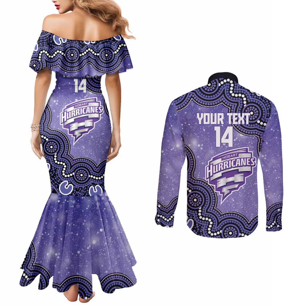 Hobart Hurricanes NAIDOC Week 2026 Custom Couples Matching Mermaid Dress and Long Sleeve Button Shirt 50 Years Deadly Indigenous Art Glitter Effect