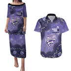 Hobart Hurricanes NAIDOC Week 2026 Custom Couples Matching Puletasi and Hawaiian Shirt 50 Years Deadly Indigenous Art Glitter Effect