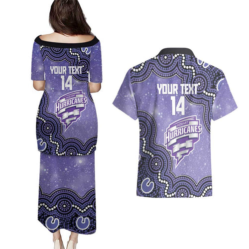 Hobart Hurricanes NAIDOC Week 2026 Custom Couples Matching Puletasi and Hawaiian Shirt 50 Years Deadly Indigenous Art Glitter Effect