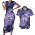 Hobart Hurricanes NAIDOC Week 2026 Custom Couples Matching Short Sleeve Bodycon Dress and Hawaiian Shirt 50 Years Deadly Indigenous Art Glitter Effect