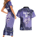 Hobart Hurricanes NAIDOC Week 2026 Custom Couples Matching Short Sleeve Bodycon Dress and Hawaiian Shirt 50 Years Deadly Indigenous Art Glitter Effect