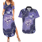 Hobart Hurricanes NAIDOC Week 2026 Custom Couples Matching Summer Maxi Dress and Hawaiian Shirt 50 Years Deadly Indigenous Art Glitter Effect