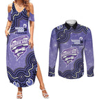 Hobart Hurricanes NAIDOC Week 2026 Custom Couples Matching Summer Maxi Dress and Long Sleeve Button Shirt 50 Years Deadly Indigenous Art Glitter Effect