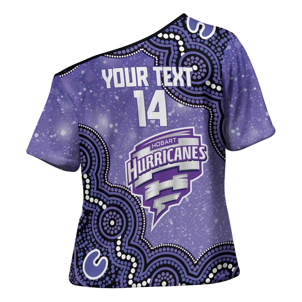 Hobart Hurricanes NAIDOC Week 2026 Custom Cross Shoulder Shirt 50 Years Deadly Indigenous Art Glitter Effect