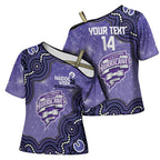 Hobart Hurricanes NAIDOC Week 2026 Custom Cross Shoulder Shirt 50 Years Deadly Indigenous Art Glitter Effect
