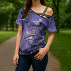 Hobart Hurricanes NAIDOC Week 2026 Custom Cross Shoulder Shirt 50 Years Deadly Indigenous Art Glitter Effect