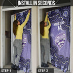 Hobart Hurricanes NAIDOC Week 2026 Custom Door Cover 50 Years Deadly Indigenous Art Glitter Effect