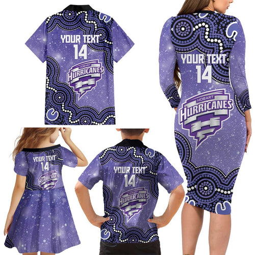 Hobart Hurricanes NAIDOC Week 2026 Custom Family Matching Long Sleeve Bodycon Dress and Hawaiian Shirt 50 Years Deadly Indigenous Art Glitter Effect
