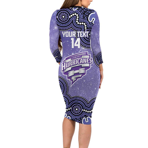 Hobart Hurricanes NAIDOC Week 2026 Custom Family Matching Long Sleeve Bodycon Dress and Hawaiian Shirt 50 Years Deadly Indigenous Art Glitter Effect