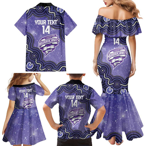 Hobart Hurricanes NAIDOC Week 2026 Custom Family Matching Mermaid Dress and Hawaiian Shirt 50 Years Deadly Indigenous Art Glitter Effect