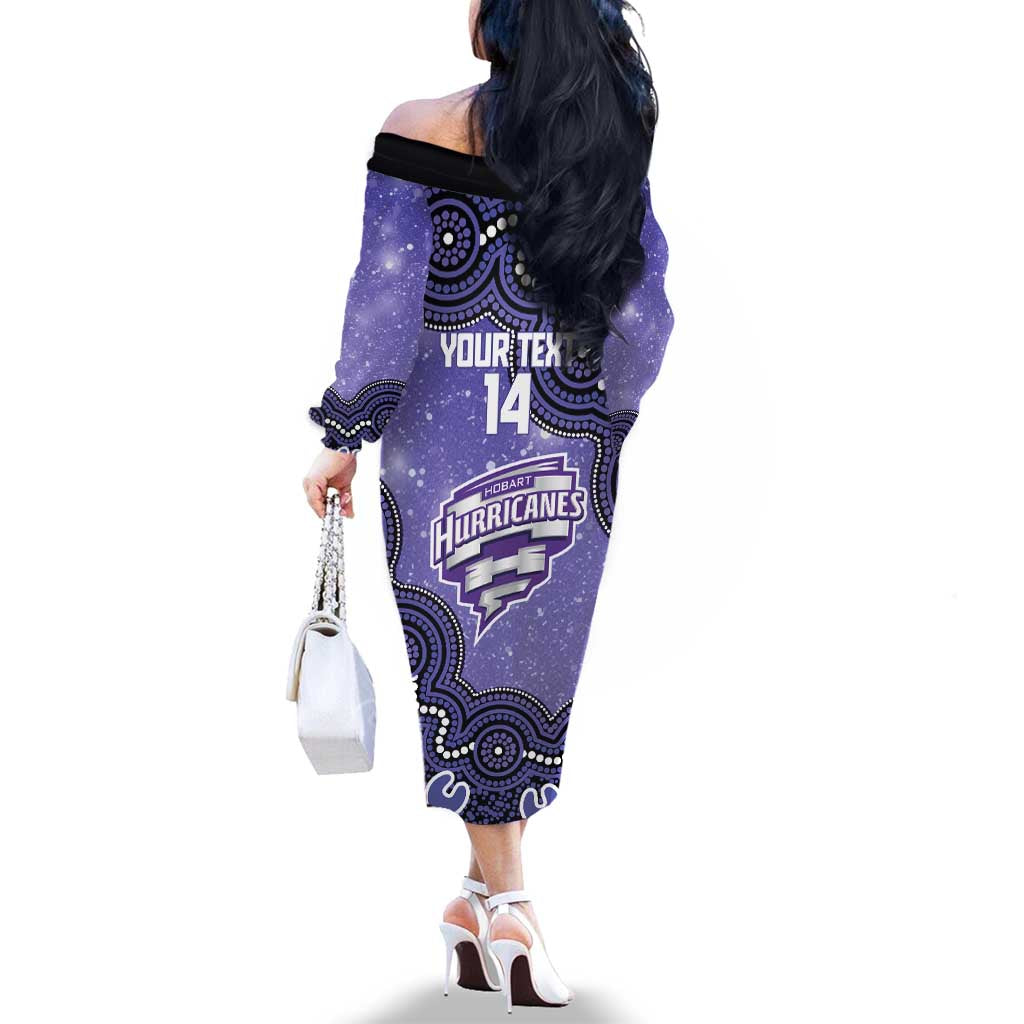 Hobart Hurricanes NAIDOC Week 2026 Custom Family Matching Off The Shoulder Long Sleeve Dress and Hawaiian Shirt 50 Years Deadly Indigenous Art Glitter Effect