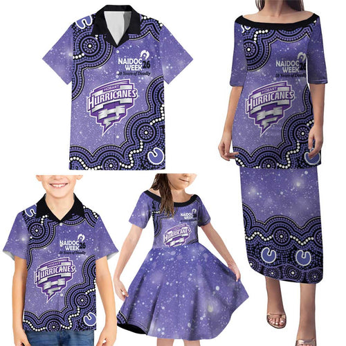 Hobart Hurricanes NAIDOC Week 2026 Custom Family Matching Puletasi and Hawaiian Shirt 50 Years Deadly Indigenous Art Glitter Effect