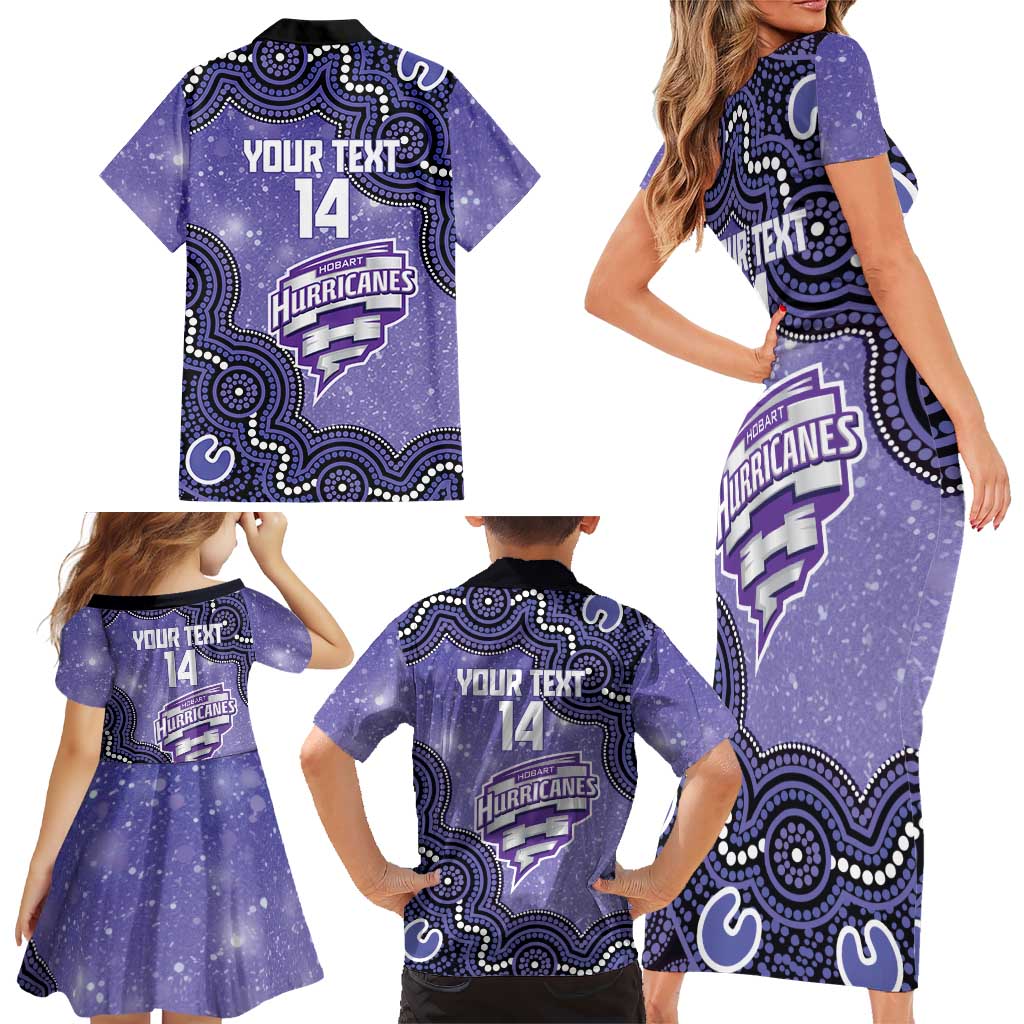 Hobart Hurricanes NAIDOC Week 2026 Custom Family Matching Short Sleeve Bodycon Dress and Hawaiian Shirt 50 Years Deadly Indigenous Art Glitter Effect