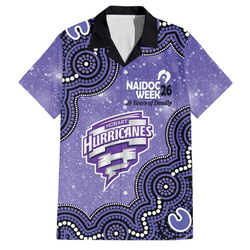 Hobart Hurricanes NAIDOC Week 2026 Custom Family Matching Short Sleeve Bodycon Dress and Hawaiian Shirt 50 Years Deadly Indigenous Art Glitter Effect