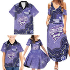 Hobart Hurricanes NAIDOC Week 2026 Custom Family Matching Summer Maxi Dress and Hawaiian Shirt 50 Years Deadly Indigenous Art Glitter Effect
