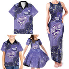 Hobart Hurricanes NAIDOC Week 2026 Custom Family Matching Tank Maxi Dress and Hawaiian Shirt 50 Years Deadly Indigenous Art Glitter Effect