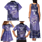 Hobart Hurricanes NAIDOC Week 2026 Custom Family Matching Tank Maxi Dress and Hawaiian Shirt 50 Years Deadly Indigenous Art Glitter Effect