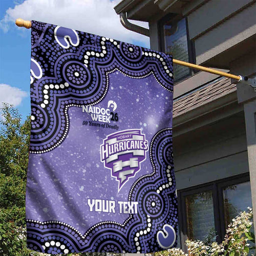 Hobart Hurricanes NAIDOC Week 2026 Custom Garden Flag 50 Years Deadly Indigenous Art Glitter Effect