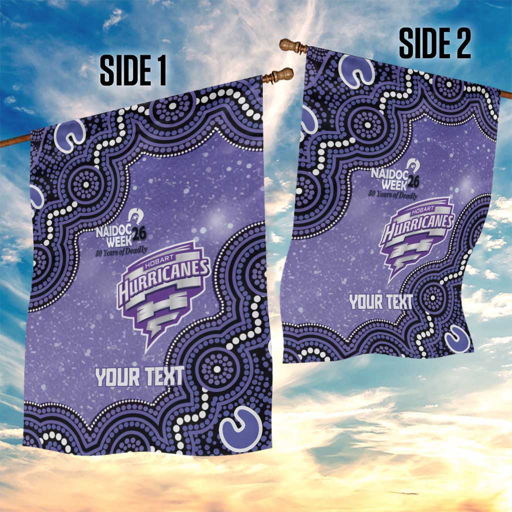 Hobart Hurricanes NAIDOC Week 2026 Custom Garden Flag 50 Years Deadly Indigenous Art Glitter Effect