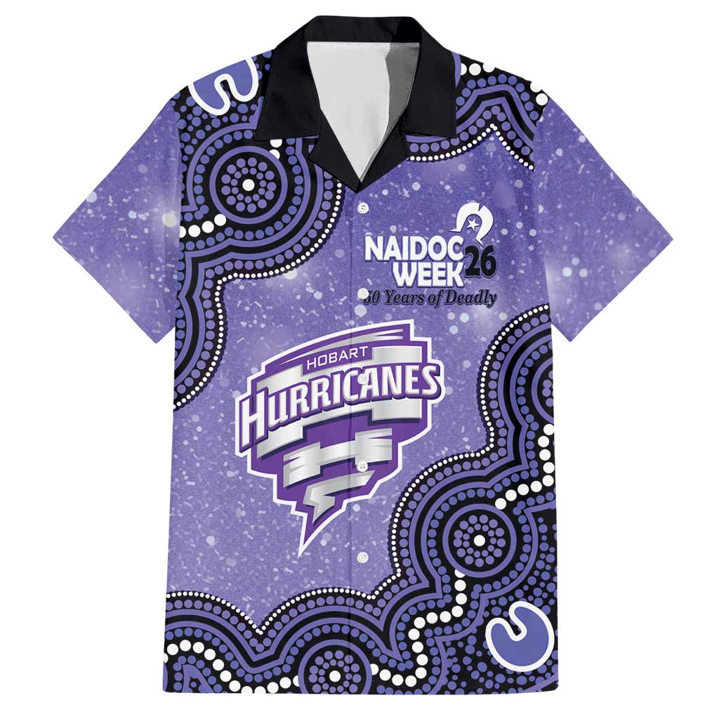 Hobart Hurricanes NAIDOC Week 2026 Custom Hawaiian Shirt 50 Years Deadly Indigenous Art Glitter Effect