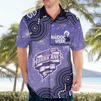 Hobart Hurricanes NAIDOC Week 2026 Custom Hawaiian Shirt 50 Years Deadly Indigenous Art Glitter Effect