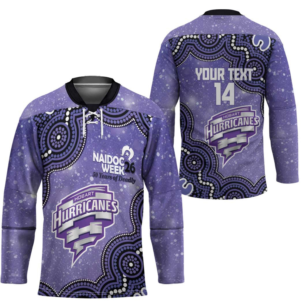 Hobart Hurricanes NAIDOC Week 2026 Custom Hockey Jersey 50 Years Deadly Indigenous Art Glitter Effect