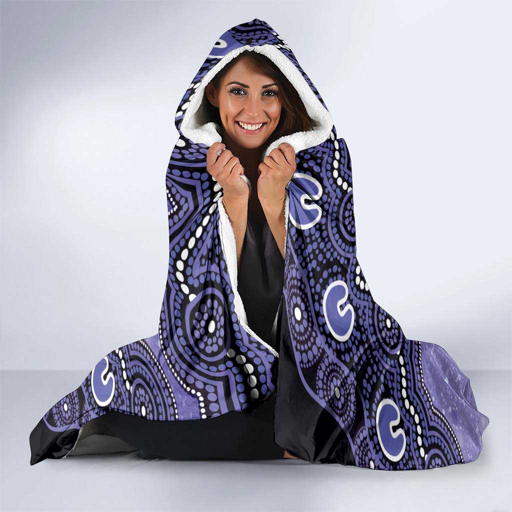 Hobart Hurricanes NAIDOC Week 2026 Custom Hooded Blanket 50 Years Deadly Indigenous Art Glitter Effect
