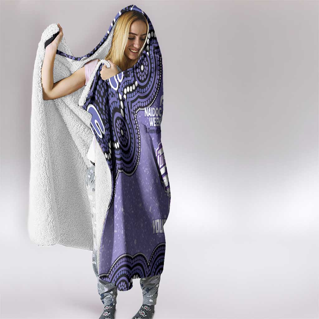 Hobart Hurricanes NAIDOC Week 2026 Custom Hooded Blanket 50 Years Deadly Indigenous Art Glitter Effect