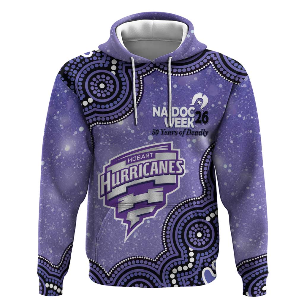 Hobart Hurricanes NAIDOC Week 2026 Custom Hoodie 50 Years Deadly Indigenous Art Glitter Effect