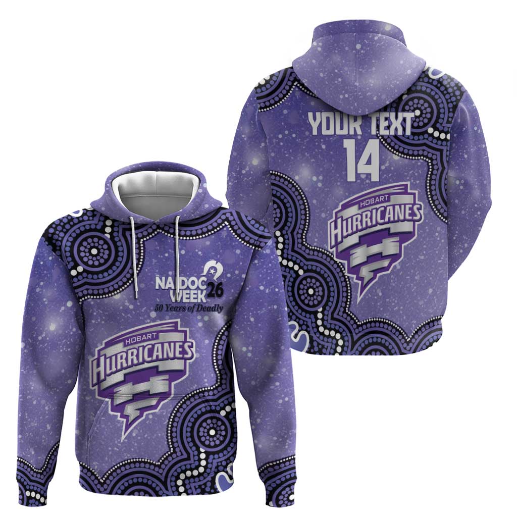 Hobart Hurricanes NAIDOC Week 2026 Custom Hoodie 50 Years Deadly Indigenous Art Glitter Effect